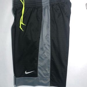 Nike Medium Gray and Neon Green Athletic Shorts